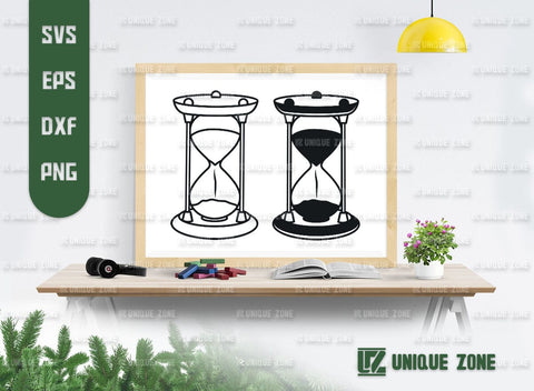 Hourglass SVG Bundle, Hourglass Silhouette, Hourglass Clock Svg, Hourglass Time Svg, Sand Hourglass Svg, SVG Unique Zone 