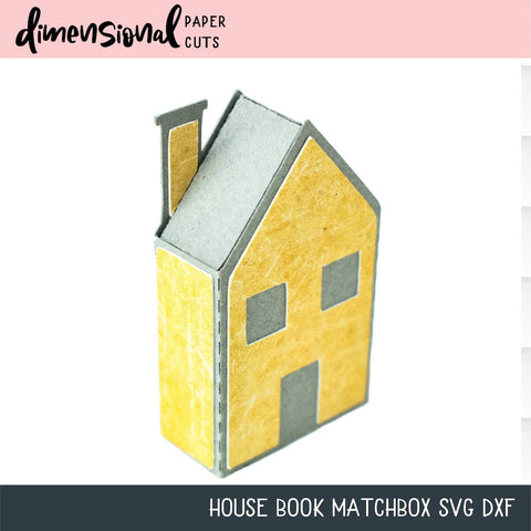 House Book Matchbox 3D Paper Dimensional Paper Cuts LLC 