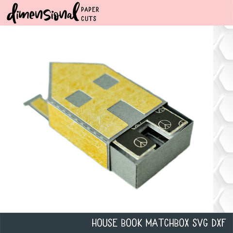 House Book Matchbox 3D Paper Dimensional Paper Cuts LLC 