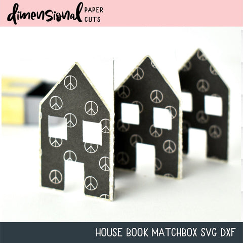 House Book Matchbox 3D Paper Dimensional Paper Cuts LLC 