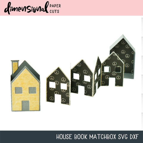 House Book Matchbox 3D Paper Dimensional Paper Cuts LLC 