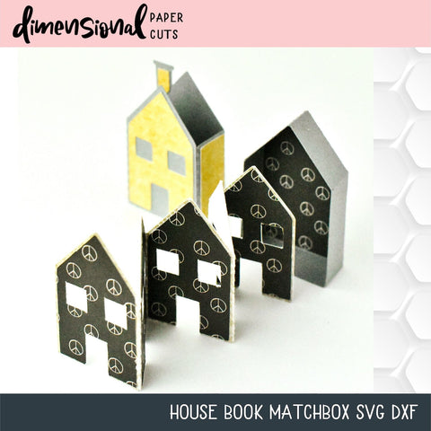House Book Matchbox 3D Paper Dimensional Paper Cuts LLC 