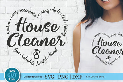 House cleaner svg, a Housekeeper svg for Cricut or Silhouette SVG SVG Cut File 