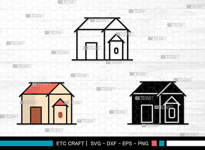 House Icons Color, House Svg, House roof Svg, Houses, Homes, House Bundle, Icon Bundle, Svg Cut File, Dxf, Eps, Png, SVG ETC Craft 