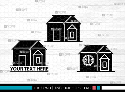 House Icons Monogram, House Svg, House roof Svg, Houses, Homes, House Monogram, Icon Monogram, Svg Cut File, Dxf, Eps, Png, SVG ETC Craft 