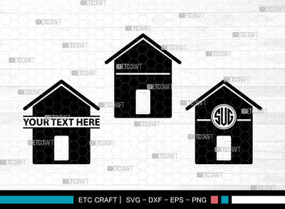 House Icons Monogram, House Svg, House roof Svg, Houses, Homes, House Monogram, Icon Monogram, Svg Cut File, Dxf, Eps, Png, SVG ETC Craft 