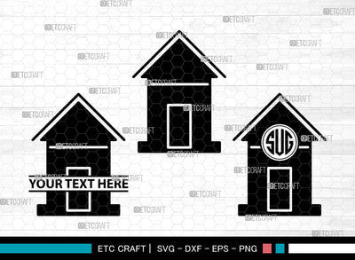 House Icons Monogram, House Svg, House roof Svg, Houses, Homes, House Monogram, Icon Monogram, Svg Cut File, Dxf, Eps, Png, SVG ETC Craft 