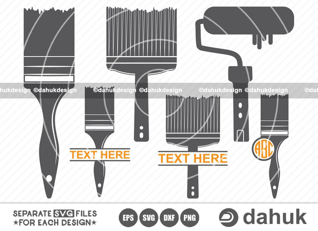 House painter brush svg, house painter svg, house painter brush vector, house painter brush icon, Paint Brush svg file, Cut file for silhouette, svg, eps, dxf, png, clipart cricut design space, vinyl cut files SVG dahukdesign 