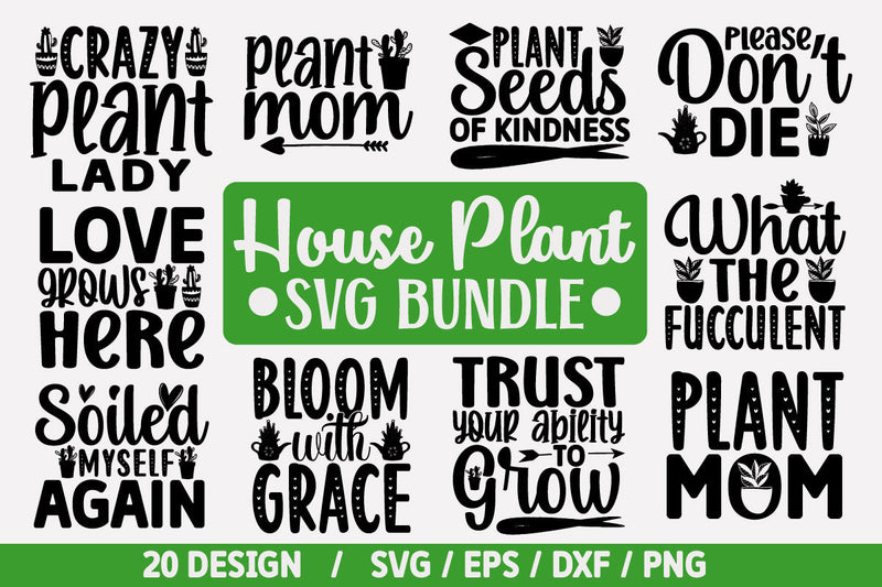 House Plant SVG Bundle Cut File SVG akazaddesign 