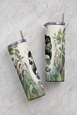 Mama Tumbler Tropical Flowers 20oz Skinny Straight Tumbler drinkware-with  straw