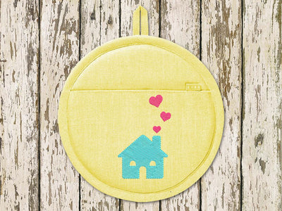 House with Hearts Mini Embroidery Embroidery/Applique Designed by Geeks 