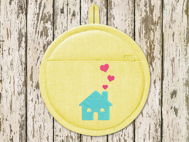 House with Hearts Mini Embroidery Embroidery/Applique Designed by Geeks 