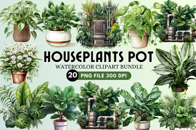 Houseplants Pot Sublimation Bundle Sublimation Regulrcrative 