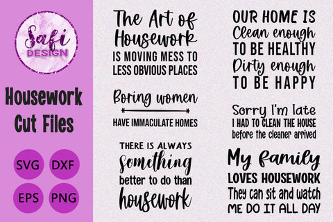 Housework SVG Cut Files SVG Safi Design 