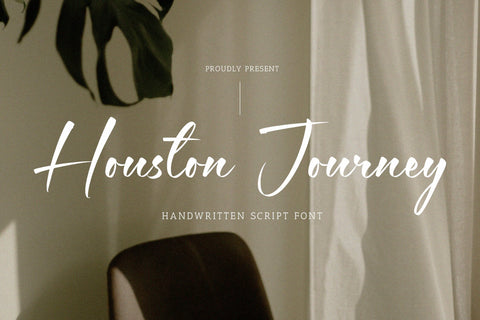 Houston Journey - Handwritten Script font Font Timur type 