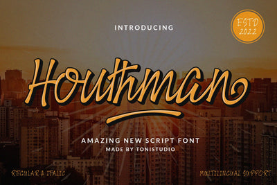 Houthman |Script font Font toni_std 