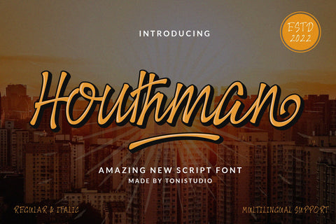 Houthman |Script font Font toni_std 