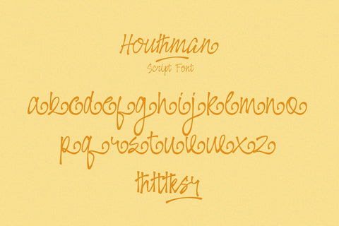 Houthman |Script font Font toni_std 