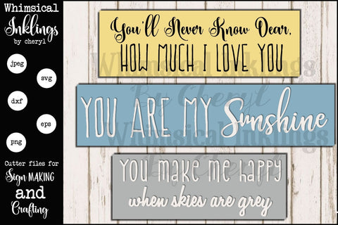 How Much I Love You SVG Set SVG Whimsical Inklings