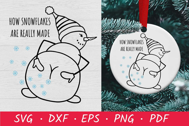 How snowflakes are really made | Funny Snowman SVG SVG Irina Ostapenko 