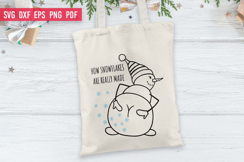 How snowflakes are really made | Funny Snowman SVG SVG Irina Ostapenko 