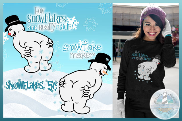 How Snowflakes Are Really Made Snowman Funny Quote SVG SVG Harbor Grace Designs 