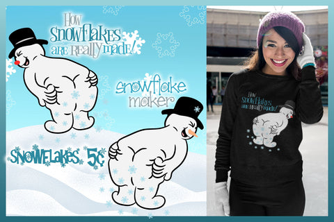 How Snowflakes Are Really Made Snowman Funny Quote SVG SVG Harbor Grace Designs 