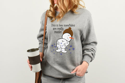 How Snowflakes Are Really Made SVG, Funny Snowman Quote SVG, Frosty Snowman SVG SVG HappyDesignStudio 