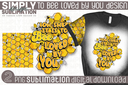 How Sweet it is to be Loved by You Sublimation Design with Matching Pattern Sublimation Simply Sublimation 
