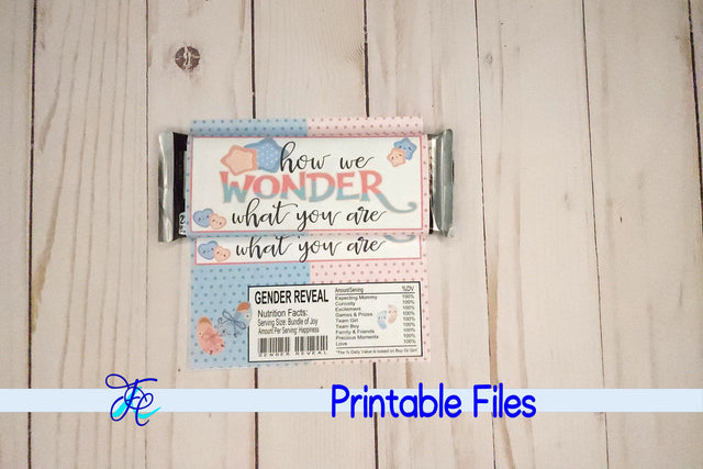 How We Wonder What You Are Candy Bar Wrapper v2 3D Paper Family Creations 