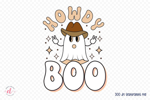Howdy Boo - Retro Halloween Sublimation Sublimation CraftLabSVG 
