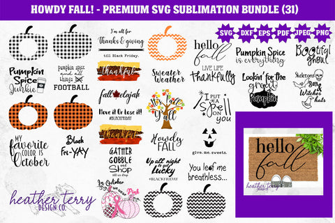 Howdy Fall SVG Sublimation Bundle SVG Heather Terry Design Co. 