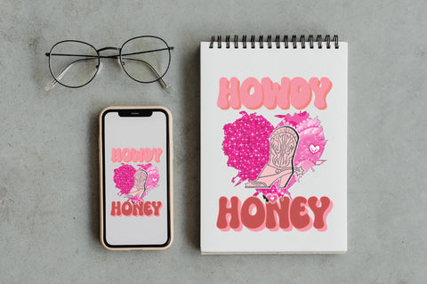 Howdy Honey Cowgirl Valentine PNG Sublimation Jagonath Roy 