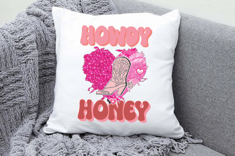 Howdy Honey Cowgirl Valentine PNG Sublimation Jagonath Roy 