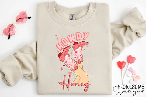Howdy Honey Cowgirl Valentine Sublimation Owlsome.Designs 