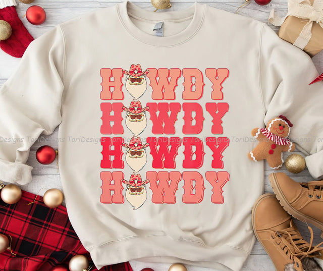 Howdy Howdy Howdy Santa PNG sublimation design Sublimation ToriDesigns 