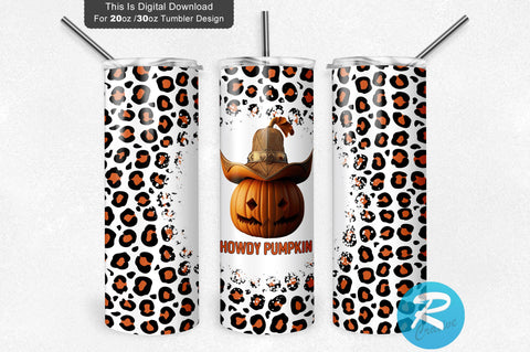Howdy Pumpkin 20 oz / 30 oz Tumbler PNG Sublimation Regulrcrative 