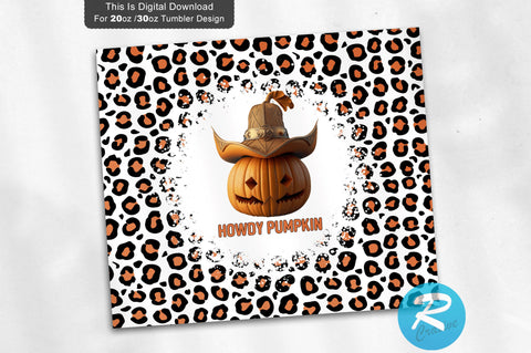 Howdy Pumpkin 20 oz / 30 oz Tumbler PNG Sublimation Regulrcrative 