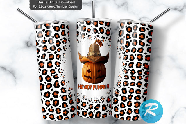 Howdy Pumpkin 20 oz / 30 oz Tumbler PNG Sublimation Regulrcrative 