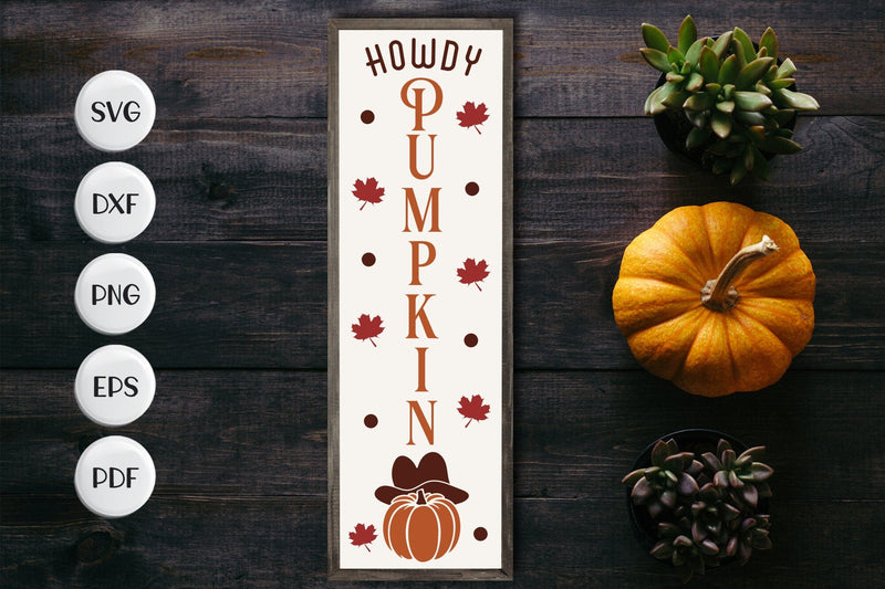 Howdy Pumpkin - Fall Porch Sign SVG SVG CraftLabSVG 