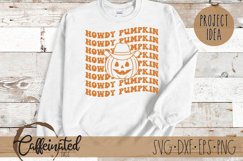 Howdy Pumpkin Halloween SVG SVG Caffeinated SVGs 