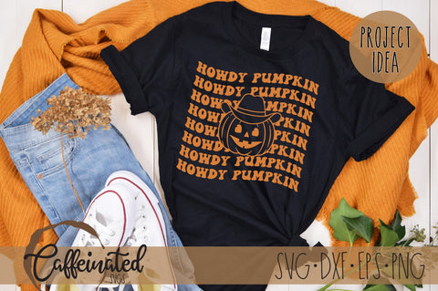 Howdy Pumpkin Halloween SVG SVG Caffeinated SVGs 