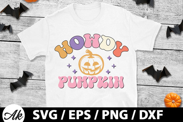 Howdy pumpkin Retro SVG SVG akazaddesign 