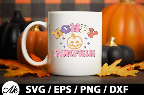 Howdy pumpkin Retro SVG SVG akazaddesign 