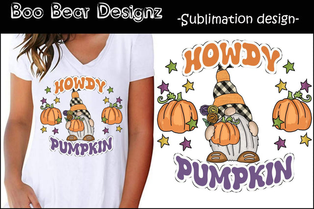 Howdy Pumpkin Sublimation clipart Sublimation Boo Bear Designz 