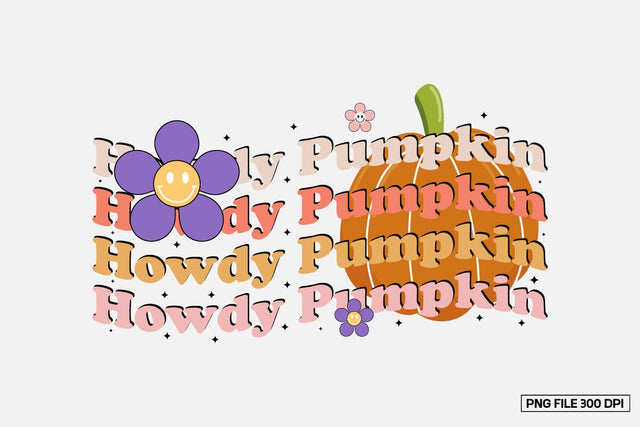Howdy Pumpkin sublimation design Sublimation designmaster24 