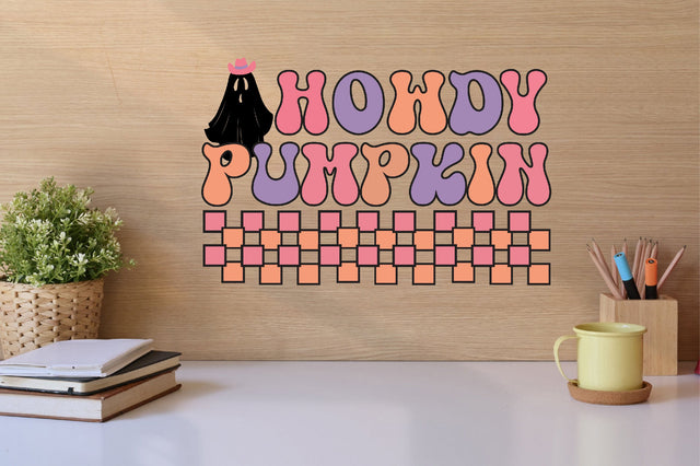 Howdy Pumpkin SVG, Cute Cowboy Halloween Sublimation SVGista 