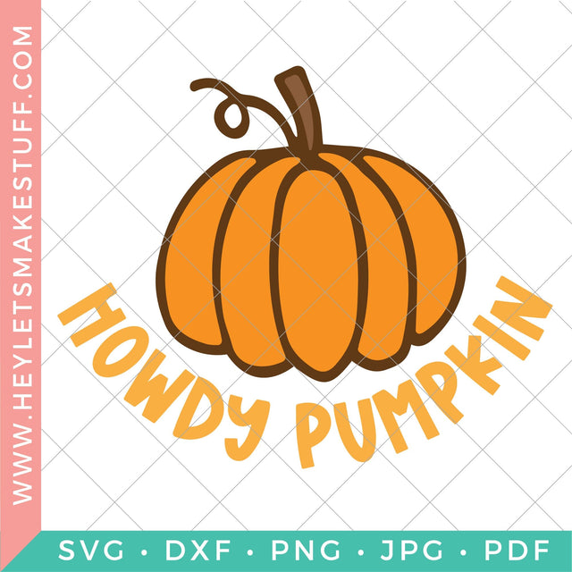 Howdy Pumpkin SVG Hey Let's Make Stuff 