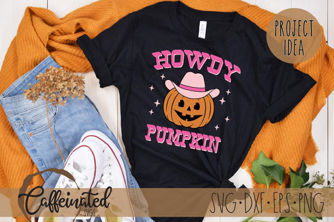 Howdy Pumpkin Svg, Png SVG Caffeinated SVGs 