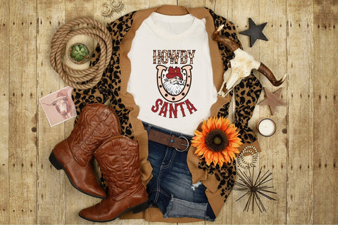 Howdy Santa | Western Christmas Sublimation Sublimation CraftLabSVG 